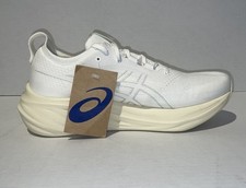 Tênis de corrida ASICS Gel Nimbus 26 tamanho 10 masculino branco creme novo com etiquetas 1011B794-101 comprar usado  Enviando para Brazil