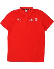 Camisa polo masculina gráfica PUMA grande algodão vermelho BC03 comprar usado  Enviando para Brazil
