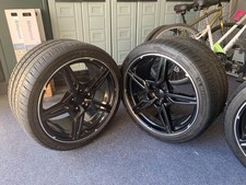Black wheels tires for sale  Ripon