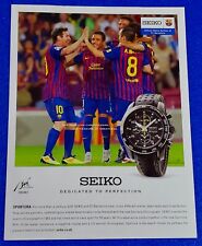 2012 SEIKO SPORTURA RELÓGIO DE PULSO IMPRESSÃO ORIGINAL ANÚNCIO SEIKO SUPORTES FC BARCELONA comprar usado  Enviando para Brazil