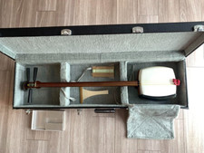 Tsugaru Shamisen Estuche Rígido Conjunto Música 3 Cuerdas Instrumento Japonés Principiante Negro segunda mano  Embacar hacia Mexico