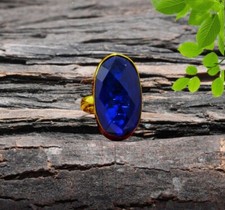 Carino Tanzanite 18k Argento Sterling Placcato Oro Artigianale Anello All Misura comprar usado  Enviando para Brazil