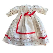 Vestido estilo avental vintage década de 1970 Mattel boneca Barbie estampa de morango vermelho branco comprar usado  Enviando para Brazil