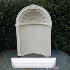 Prateleira de gesso alcova arco topo folha concha borda parede recuperada nicho branco, usado comprar usado  Enviando para Brazil