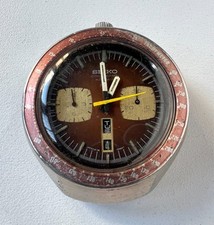SEIKO 6138-0040 Relógio Automático Chrongraph Vintage Masculino BULLHEAD Mostrador Marrom comprar usado  Enviando para Brazil