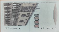Rarissima mille lire usato  Deliceto