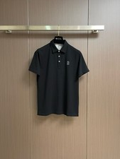 Camisa polo masculina casual de algodão Brunello Cucinelli preta manga curta comprar usado  Enviando para Brazil