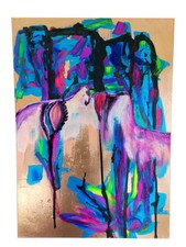 Tableau abstrait portrait d'occasion  Allaire