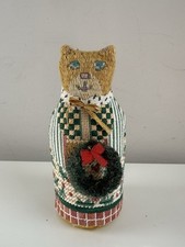 Kit de bordado de retalhos de gato de pelúcia boneca travesseiro retrô Natal malhado comprar usado  Enviando para Brazil