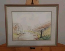 Watercolour river valley for sale  CHESTER