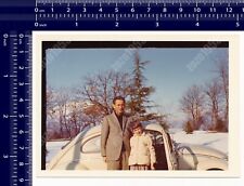 Volkswagen Beetle VW Bug Man and Kid Pai Filho Carro Foto Vintage Cor Original comprar usado  Enviando para Brazil