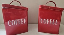 Square canister red for sale  HASTINGS