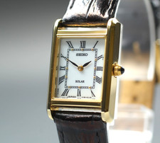 Vintage [N PERFEITO] SEIKO SOLAR Formato de Tanque V115-0BD0 Relógio Feminino Romano Dourado JAPÃO comprar usado  Enviando para Brazil