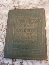 FINEST STORY Antique Little Leather Book 1920 Great Vintage Decor COLLECTIBLE  segunda mano  Embacar hacia Mexico