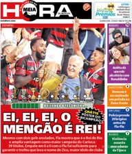 MEIA HORA = FLAMENGO CAMPEONATO CARIOCA 2025 Jornal Brasil 17 de março com POSTER!, usado comprar usado  Brasil 
