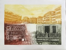 Stupenda grande acquatinta usato  Terni