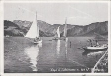 Ao410 cartolina lago usato  Tramonti