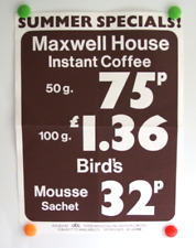Poster coffee maxwell for sale  NOTTINGHAM