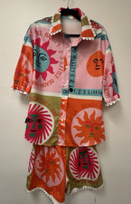 Conjunto de pijama Alexander Girard tecido feito à mão La Fonda Del Sol meados do século comprar usado  Enviando para Brazil