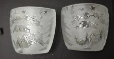 Frosted votive pair for sale  Sunrise Beach