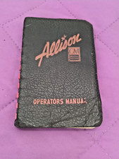 Operators manual allison for sale  Mckinney