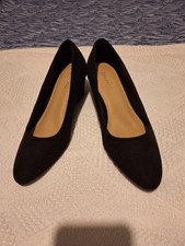 Black suede wedge for sale  STRABANE