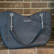 Bolsa tote de couro Michael Kors jet set viagem grande corrente ombro bolsa MK comprar usado  Enviando para Brazil