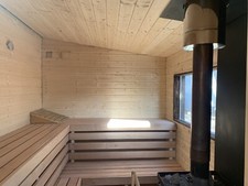 Sauna mobilna z piecem opalanym na drewno na sprzedaż  PL
