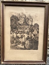 Gaston balande gravure d'occasion  Villeneuve