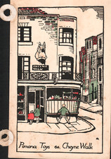 Usado, Cartão postal vintage Pamona Toys Toy Store Cheyne Walk Chelsea Londres Inglaterra década de 1900 comprar usado  Enviando para Brazil