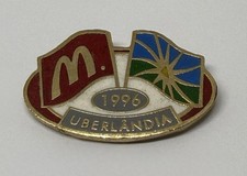 Broche de lapela McDonald's Uberlândia Brasil bandeira dupla amizade 1996 arcos (P89) comprar usado  Enviando para Brazil