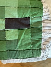 Colcha de retalhos Pottery Barn Kids Minecraft completa/rainha veludo verde patchwork comprar usado  Enviando para Brazil