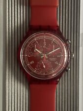 Swatch chrono rouge usato  Roma