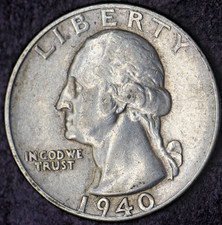 Usado, 1940-D Washington moeda de 25 centavos de dólar prata 25C - COINGIANTS - comprar usado  Enviando para Brazil