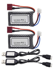 (2) 7.4V 1000mAh Li-po baterias recarregáveis 25C 803048 T-Plug Fit caminhão carro controle remoto comprar usado  Enviando para Brazil