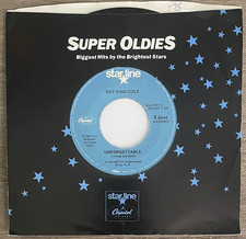 NAT KING COLE ~ Unforgettable REISSUE 1951 45 RPM 7" VINYL SINGLE NM comprar usado  Enviando para Brazil