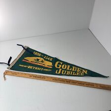 Vintage 1940s Detroit Golden Jubilee Feltro Automotivo Pennant 28" - 50º, usado comprar usado  Enviando para Brazil
