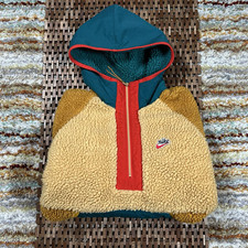 Jaqueta Nike Heritage Sherpa forro de malha remendos de náilon bolsos com zíper dourado médio M comprar usado  Enviando para Brazil