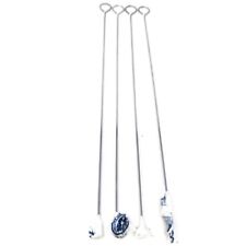 4 peças conjunto de espeto para jardim externo, churrasqueira, prata comprar usado  Enviando para Brazil