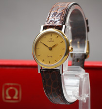 Vintage 1993 [Quase Perfeito/Caixa] Omega De Ville Cal.1470 23mm Quartzo Dourado Feminino comprar usado  Enviando para Brazil