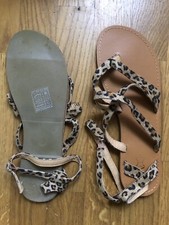 Sandale cuir leopard d'occasion  Issy-les-Moulineaux
