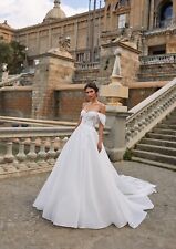 ABITO SPOSA PRONOVIAS PRIVEE FELICITY 44 PRINCIPESSA TULLE SCOLLO V BIANCO comprar usado  Enviando para Brazil