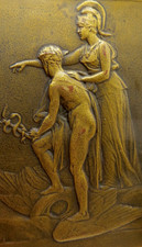 Art nouveau medal d'occasion  Aurillac