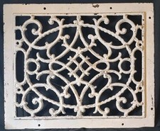 Tampa de ventilação de ar grade piso parede ferro fundido vitoriano branco 9,75"A x 11,5"W comprar usado  Enviando para Brazil