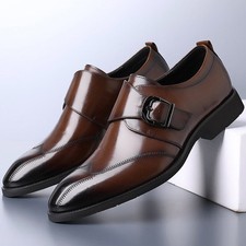 Sapato Oxford Masculino de Couro com Alça de Monge Formal Clássico Empresarial Tamanho 38-48 comprar usado  Enviando para Brazil