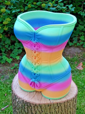 Doniczka dekoracyjna unikatowa gorset SEXY WOMAN homedeco kolorowa 22 cm 3D Art na sprzedaż  PL