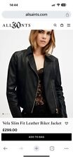 Allsaints leather jacket for sale  PETERLEE