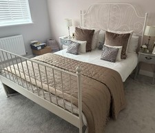 Ikea white metal for sale  BRACKNELL