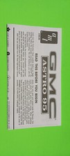 Gmc astro instruction for sale  Clearwater