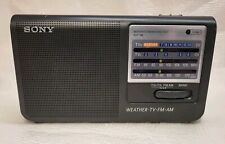 Rádio meteorológico portátil Sony ICF-36 AM/FM/TV testado OK comprar usado  Enviando para Brazil